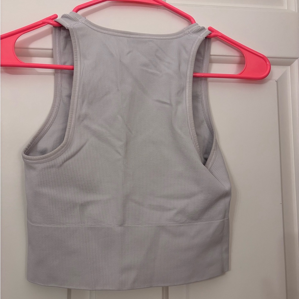 Athleta Light blush Ribbed V-Neck Top - Picture 2 of 3